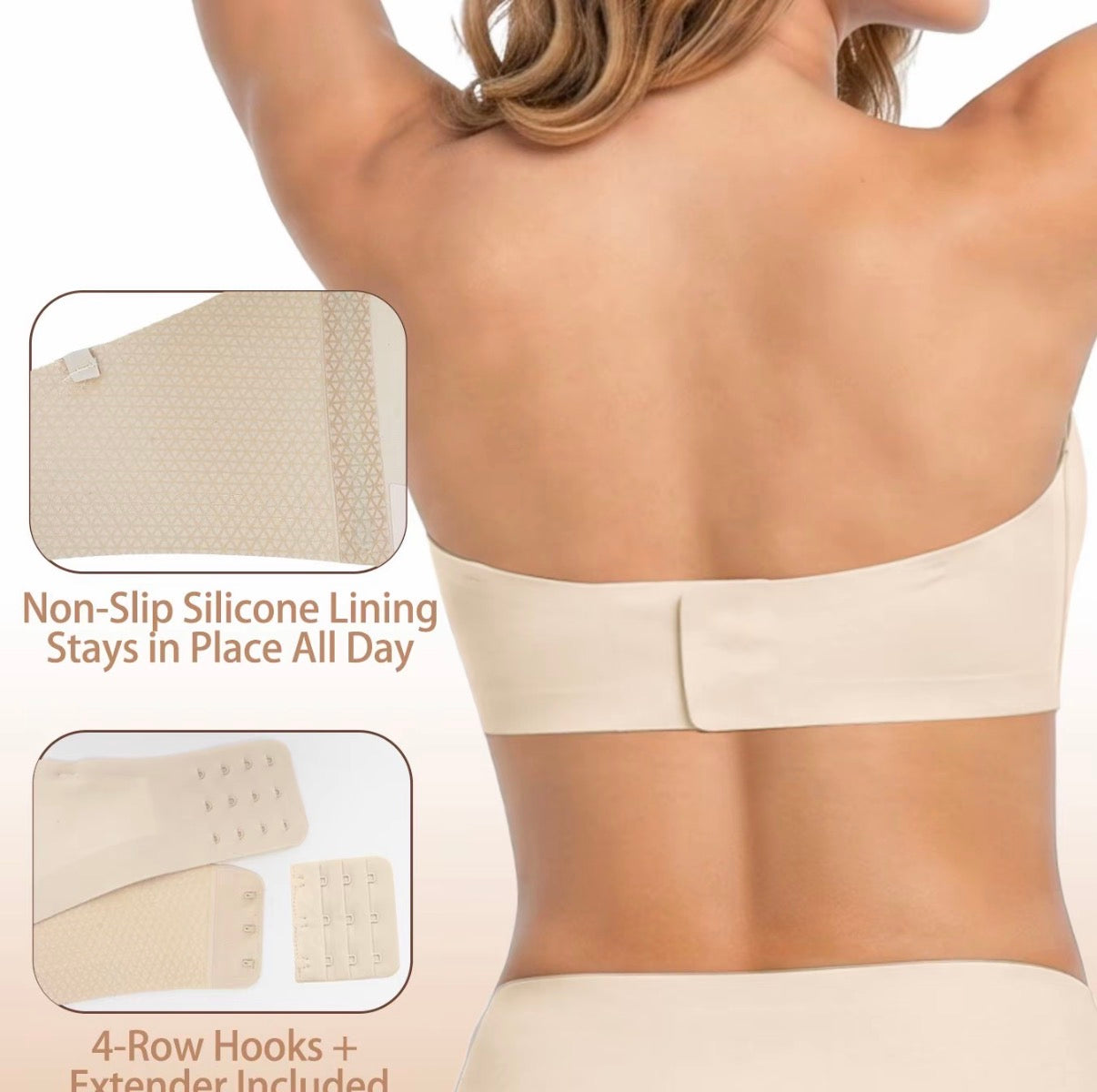 Antislip straploze BH- Gratis waszak bij aankoop van een bh! 🛍️