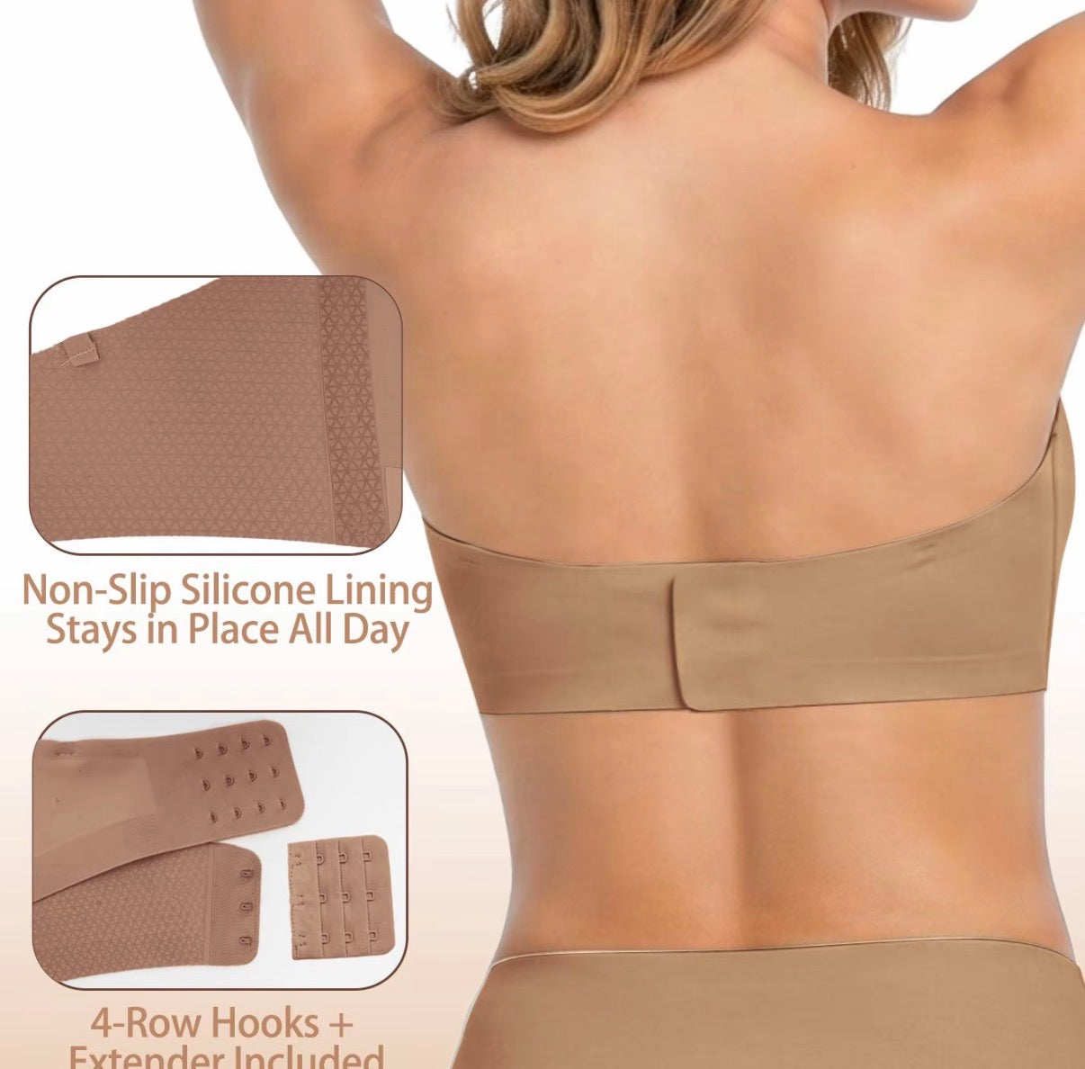 Antislip straploze BH- Gratis waszak bij aankoop van een bh! 🛍️